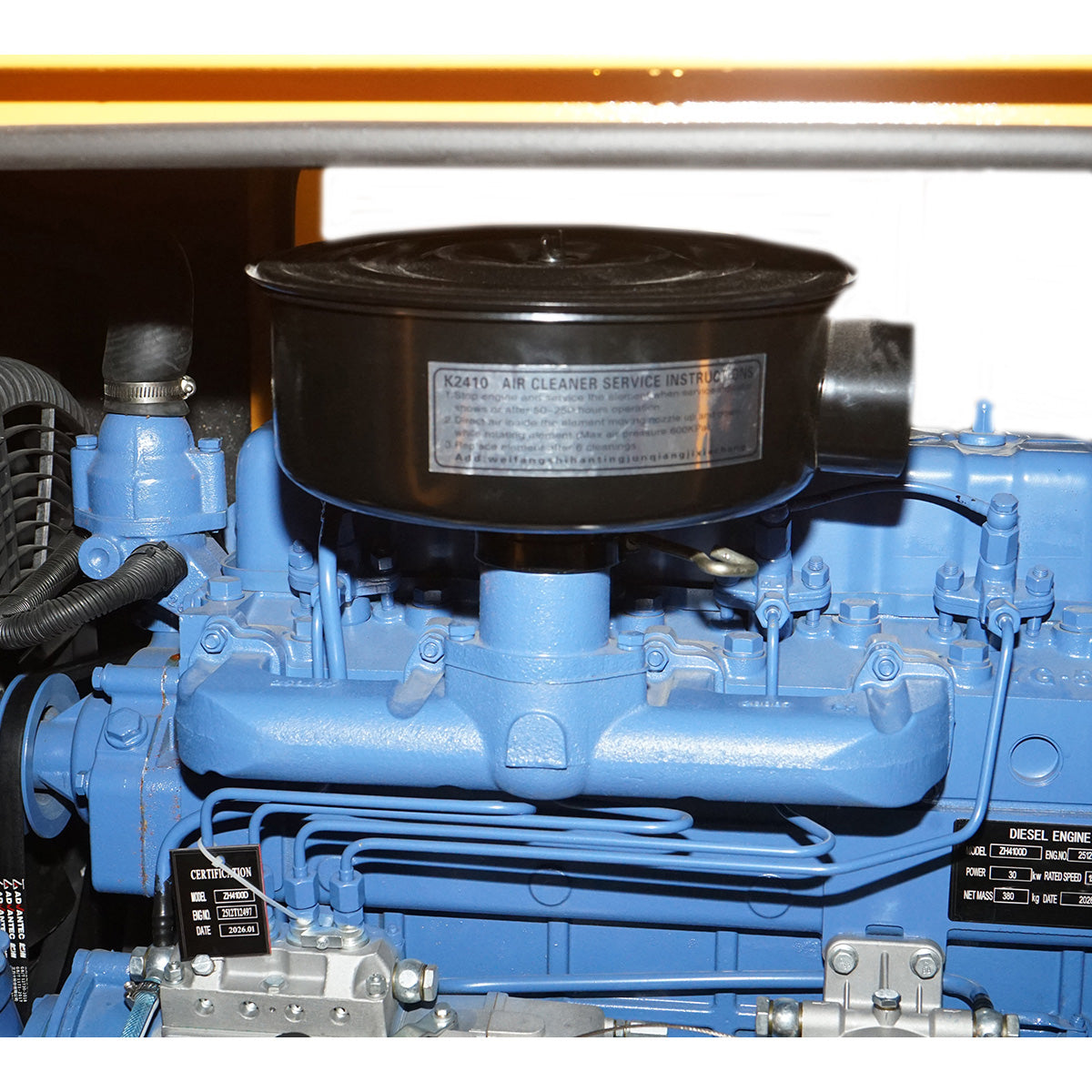 Háromfázisú hangszigetelt elektromos generátor 27.5KVA, 230/400V, Ricardo 30kW ZH4100D dízelmotorral és beépített ATS Breckner Germany