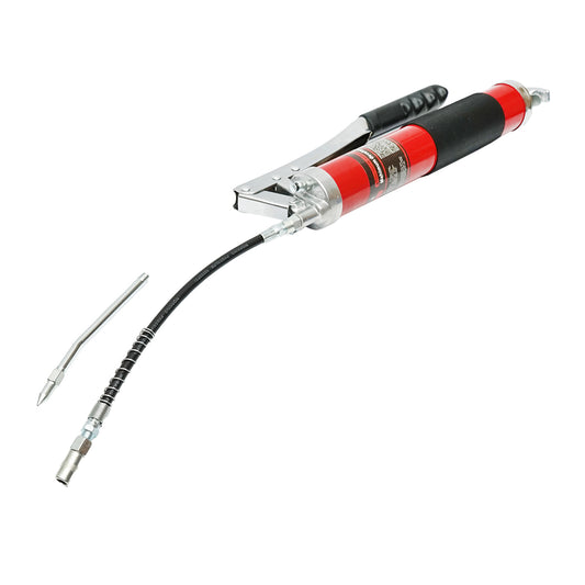 Zsírozott pisztoly csúszásmentes fogantyúval és tokkal (magasnyomásmérővel) 600ml