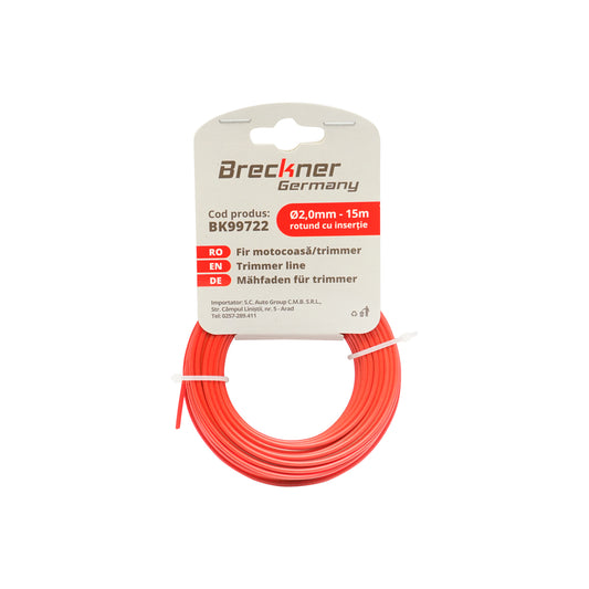 Fűkasza damil, kerek 2,0 mm x 15 m Breckner Germany