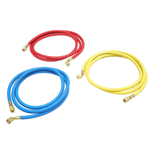 Tömlőkészlet 180 cm 3 színű tömlő készlet freon töltéshez R12, R22, R134a, 404, 502, R134a, 404, 502