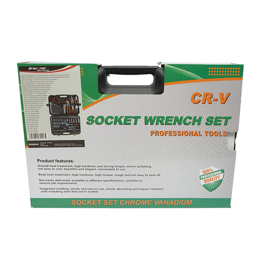 Hosszú csőkulcskészlet, rögzített csőkulcsok, bitek, bitek, csavarhúzók, csavarhúzók és szerszámok 142 db Breckner Germany