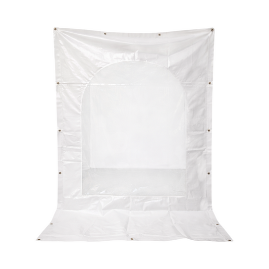 Oldalsó fal sátorhoz 2x2.8m fehér átlátszó ablakkal LP64