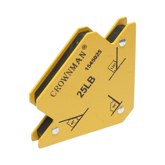 Mágneses nyíl típusú hegesztőtámasz, 45°, 90°, 135° szögek, max. tartóerő 11,3 kg Crownman