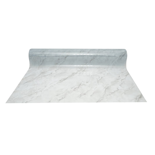 Dekoratív asztallap védőfólia tekercs PVC szilikonizált 1x20m, vastagság 0,8mm, márványszürke Breckner Germany