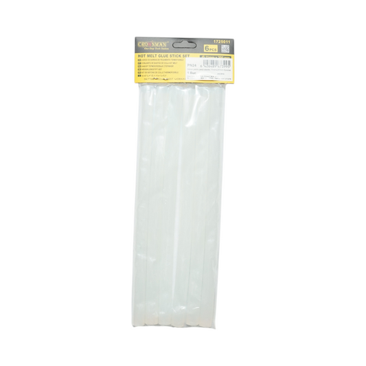 6 darabos szilikonpálca készlet Crownman 11x200mm 11x200mm ragasztópisztolyhoz