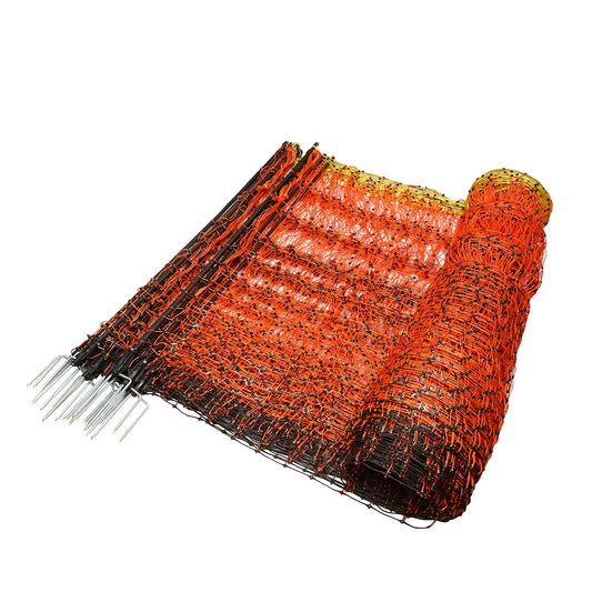 Elektromos kerítésháló 120cmx50m dupla lábbal, ellenállás 0,2 Ohm/m Breckner Germany