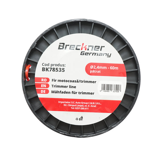 Fűkasza damil, négyszögletű 2.4mmx60m Breckner Germany