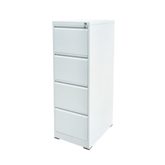 Iktatószekrény, fém, réselt, 4 fiók 1337x462x620mm, RAL7035 Breckner Germany