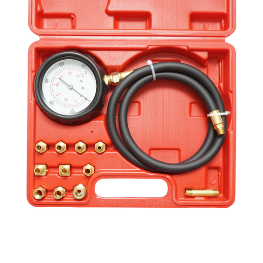 Motorolajnyomásmérő készlet 0-35 bar univerzális 12 darab Breckner Germany