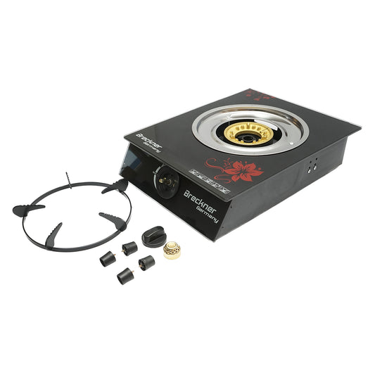 Egyégős öntöttvas tűzhely, 3KW, öntöttvas tűzhely, biztonsági üveg 400x300x90mm Breckner Germany