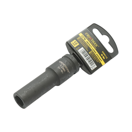 12 mm hosszú ütőcsavarkulcs, 1/2" négyzetes Cr-Mo Crownman