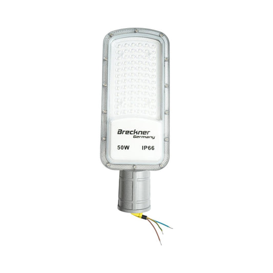 LED közúti világítólámpa 50W, 100-265V, 6500K, 5500lm oszlopra szerelhető 340x125x25mm IP66 Breckner Germany