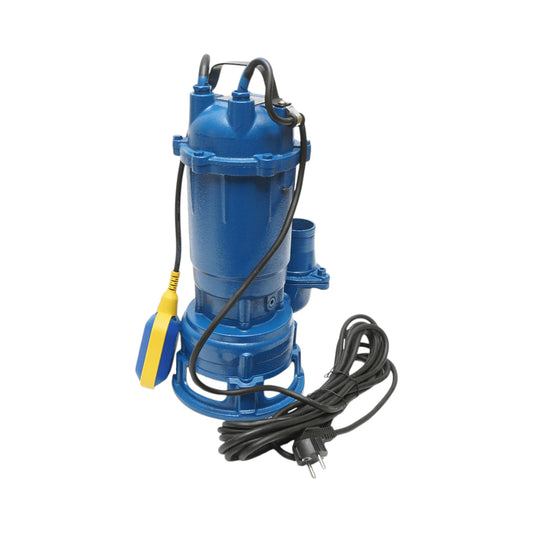 Szennyezett vízszivattyú, merülő vízelvezető úszóval és darálóval 750 W, 220 V, áramlási sebesség 300 l/perc, H10 m WQDS15-8-0,75F Breckner Germany Szivattyú