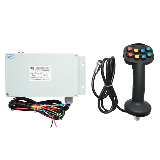 8-gombos elektromos joystick 24V-os vezérlési móddal