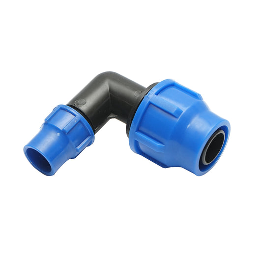 D32x20mm-es alacsony tömörítésű könyökcsonk öntözőrendszerekhez