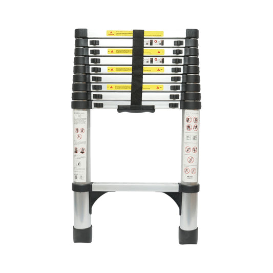 Teleszkópos alumínium létra 2.9m, 10 csúszásmentes fokozat, maximális terhelés 150kg Breckner Germany