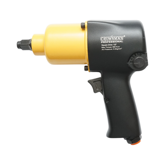 Crownman 1/2 hüvelykes fordítható pneumatikus ütőfegyver, 660Nm, 8500rpm, maximális nyomás 8 bar Crownman
