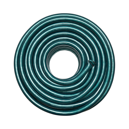 Zöld PVC kerti tömlő 1 inch (25.4mm), PN4 rúd fonott textilbetéttel 50m/tekercs