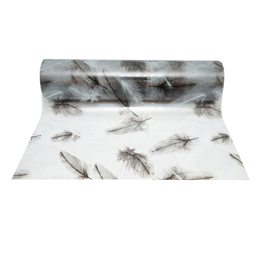 Tekercs átlátszó PVC szilikonizált asztalvédő fólia 0.8x20m, vastagság 1.2mm, tollminta Breckner Germany