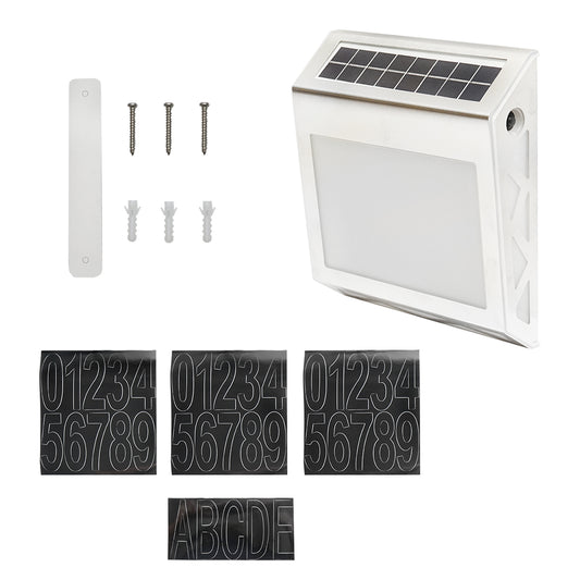 8x0.2W LED lámpa számkijelzővel, 4V/0.6W napelem és 3,2V/500mAh akkumulátor Breckner Germany