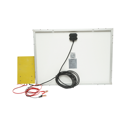 Napelem szett 75W monokristályos fotovoltaikus napelem 760x550x25mm 12-24V 4 LED izzó 9W Breckner Germany