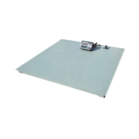 Elektronikus padlómérleg 5000kg, bordázott platform 150x150cm, 6V 4Ah akkumulátor, LED kijelző