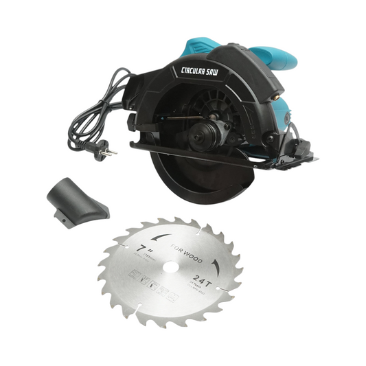 1050 W-os kézi lézeres körfűrész, 220 V, 185 mm-es tárcsa, 0–45°-os vágási szög, 5000 fordulat/perc sebesség