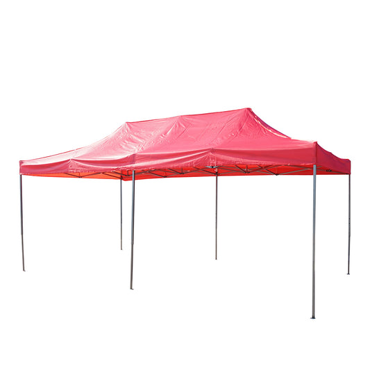 Piros zászlós sátor 3mx6m, állítható magasságú, összecsukható Breckner Germany