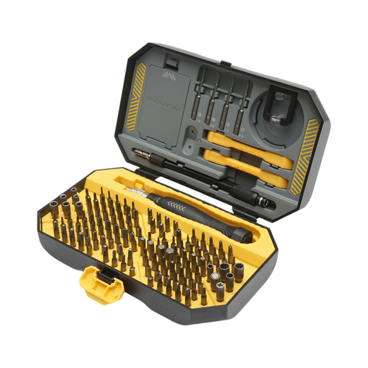 Precíziós csavarhúzó készlet torx, hexa, kereszt bitekkel elektronikához 145 db Cr-V