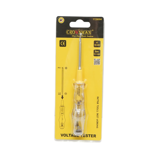 Csavarhúzó feszültségmérő 100-500 V AC, kettős fejű PH1/3,5x160 mm Cr-V Crownman