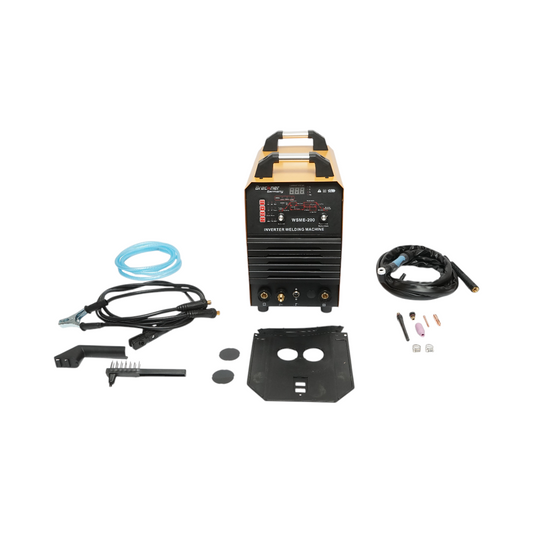 250A TIG Pulse AC/DC, MMA 220V TIG Pulse inverteres hegesztőgép fejlett funkciókkal, digitális kijelzővel WSME-200 Breckner Germany