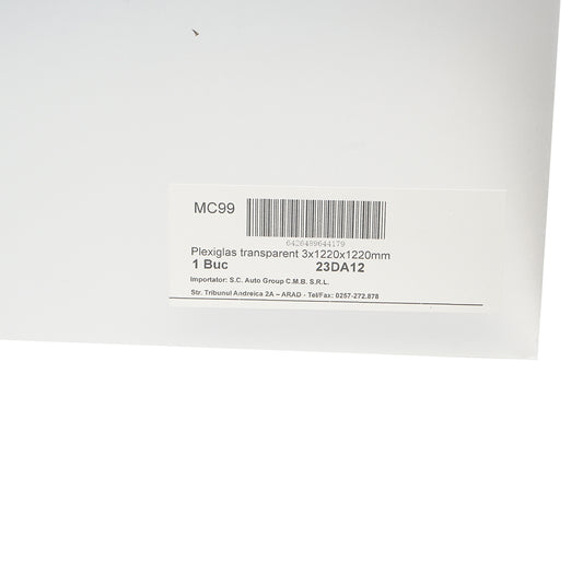 Átlátszó plexiüveg lemez 3x1220x1220mm