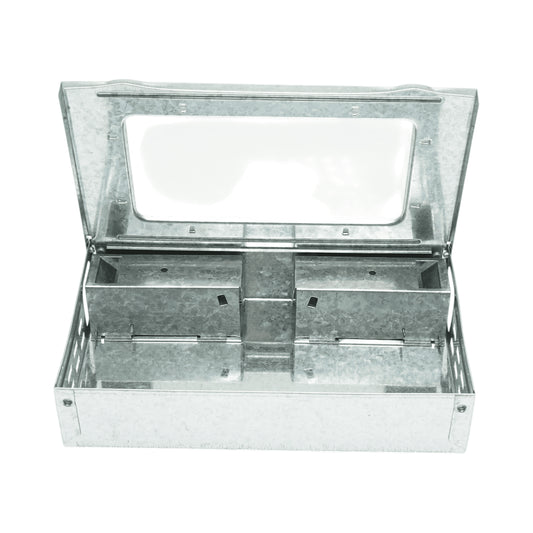 Professzionális horganyzott fém egércsapda, rágcsáló csapda 26,2x16,2x6 cm