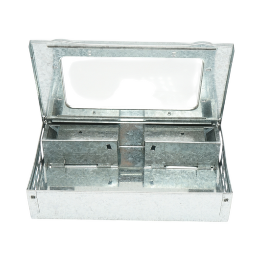 Professzionális horganyzott fém egércsapda 26,2x16,2x6 cm