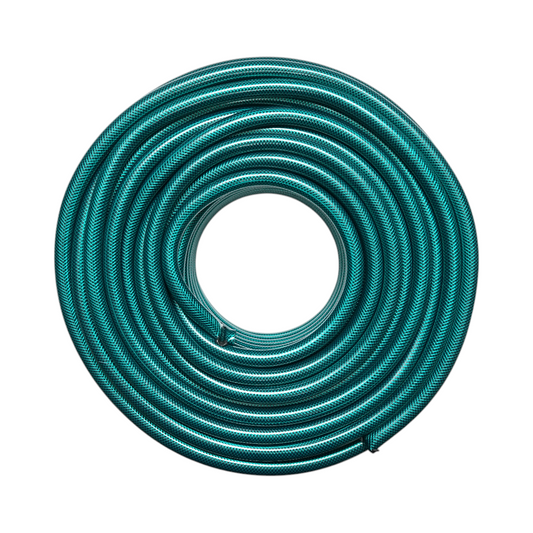 Zöld PVC kerti tömlő 1/2 inch (12,7mm), PN8 rúd fonott textilbetéttel 50m/tekercs