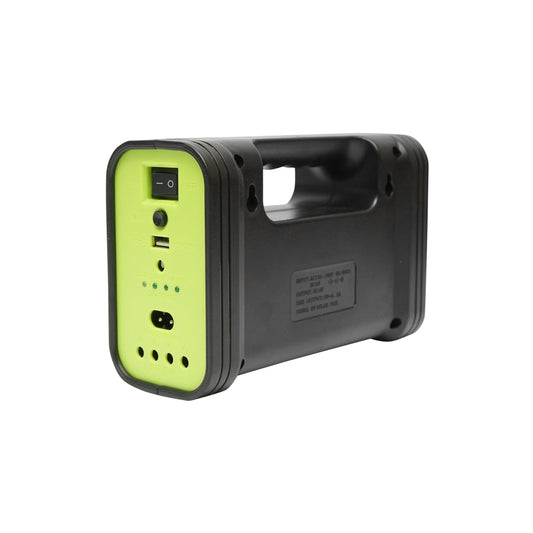 Hordozható LED világító készlet 3 izzóval / projektorral, napelemmel és akkumulátorral 6V, 4.5Ah horgászáshoz, kempingezéshez GD-12