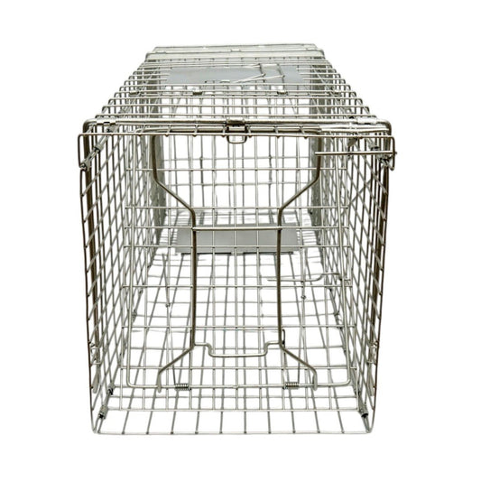 Robusztus fém ketreccsapda vadállatok befogására 78x30x32cm