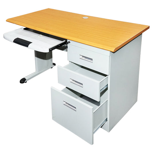 Fém íróasztal 3 fiókkal és asztallappal 1200 x 600 x 750H mm Breckner Germany