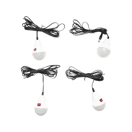 Hordozható LED világító készlet 4 izzóval / projektorral, napelemes FM rádióval és 10000 mAhH akkumulátorral halászathoz kempingezéshez GD-8076