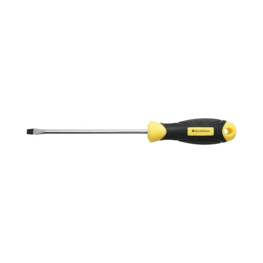 6x150 mm-es egyenes csavarhúzó professzionális mágneses hegygel Cr-V Crownman