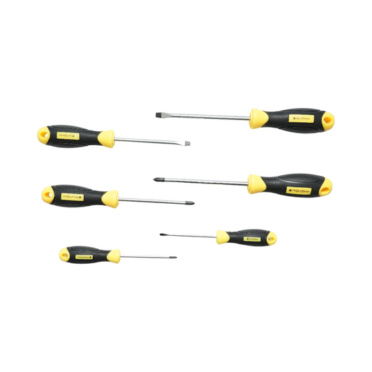 6 darabos Cr-V Crownman Professional mágneses csavarhúzó készlet, egyenes és keresztfejű