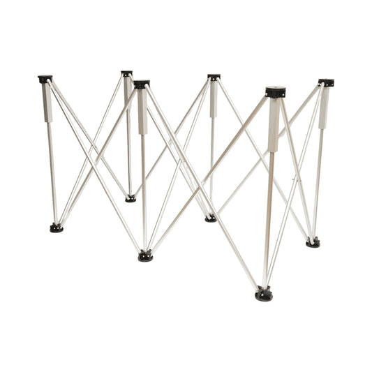 Összecsukható harmonika munkaasztal 6 lábbal, alumínium vázzal 116x61x72cm