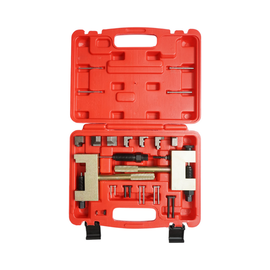 Készlet a vezérműláncok eltávolításához, szegecseléséhez és préseléséhez Mercedes-Benz M272, M273 Breckner Germany
