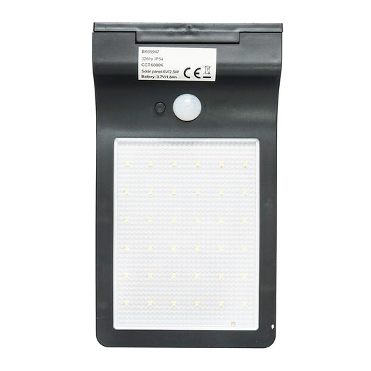 326lm LED-es napelemes lámpa 2,5W/6V-os napelemmel, 3,7V/1,8 Ah akkumulátorral és IP54-es szürkületérzékelővel Breckner Germany