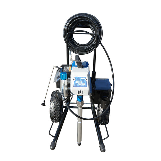 Professzionális airless festékszóró szivattyú dugattyúval és kefe nélküli motorral 1,3 kW, 220 V, áramlási sebesség 2,4 L/min, fúvóka 517, maximális nyomás 227 bar M24H