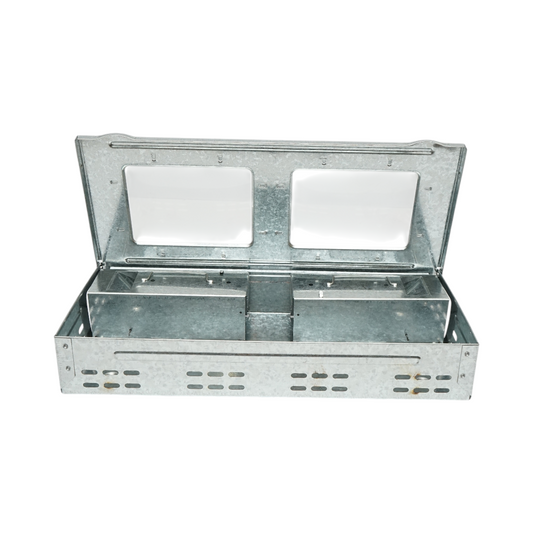 Professzionális horganyzott fém egércsapda 36,3 x 16,1 x 6,1 cm