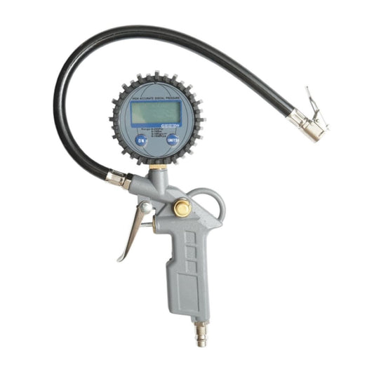 Professzionális gumiabroncs-felfújó pisztoly tömlővel és digitális nyomásmérővel 0-18 bar