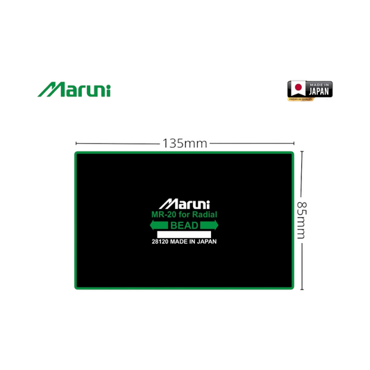 Radiális gumiabroncs vulkanizációs javítófoltok 85x135mm MR-20 Barna, gyártva Japánban