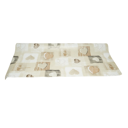 Dekoratív terítő PVC 1.37x20m, vastagság 0.18mm, textil 45 g/mp, krém Breckner Germany