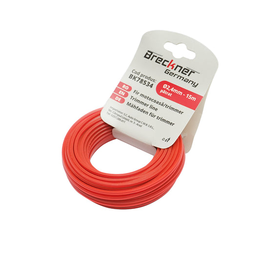 Fűkasza damil, négyszögletes 2.4mmx15m Breckner Germany
